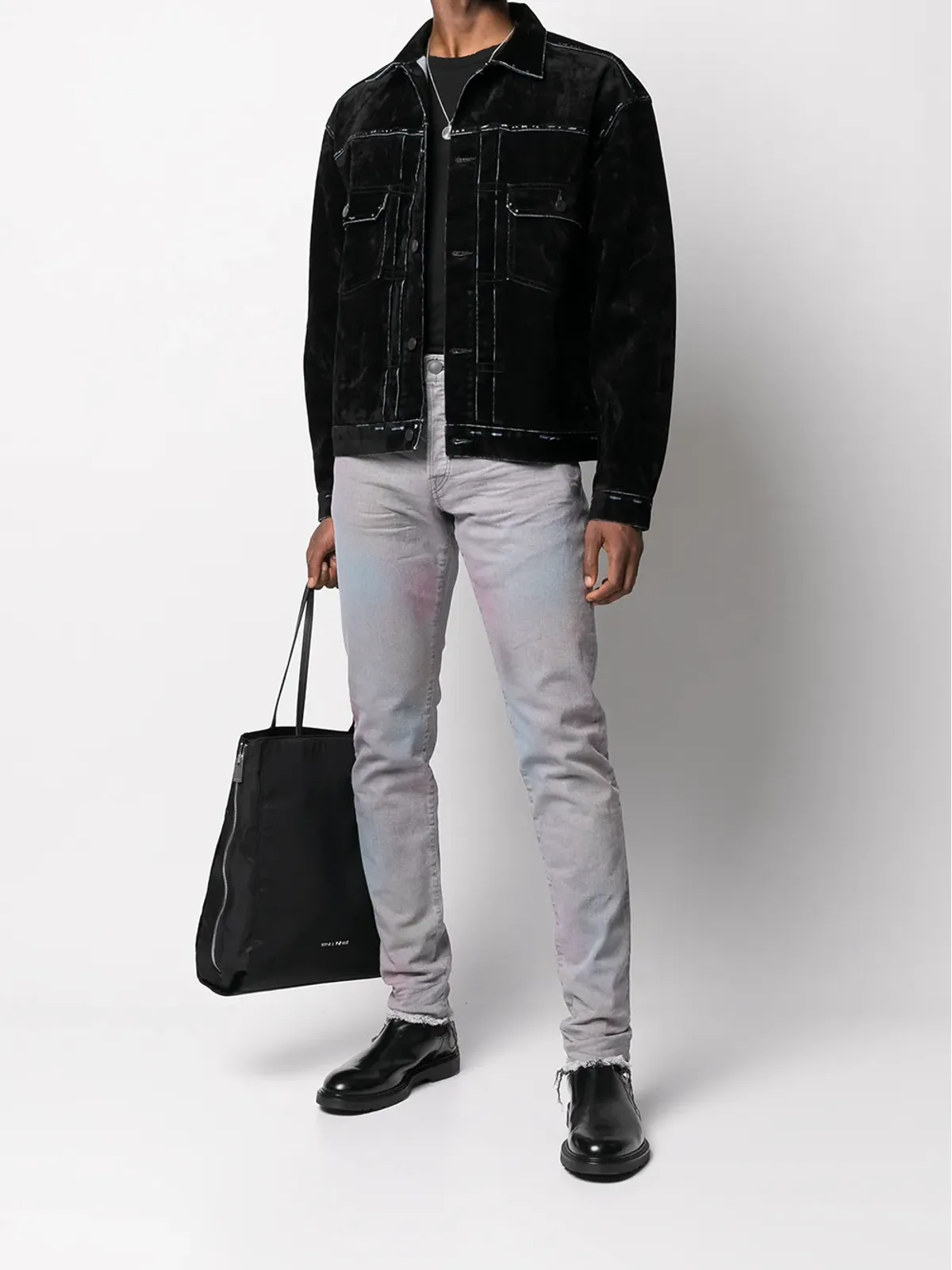 John Elliott ジョン・エリオット The Cast 2 ミッドライズ distressed ストレートジーンズ - 画像2