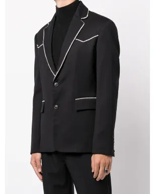 AMIRI クリスタルトリム付きシングルブレストブレザー - サムネイル3