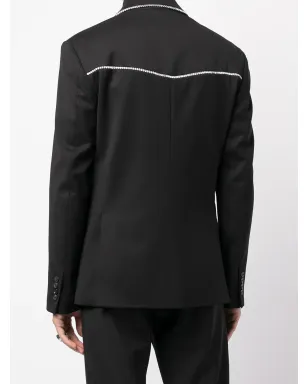 AMIRI クリスタルトリム付きシングルブレストブレザー - サムネイル4