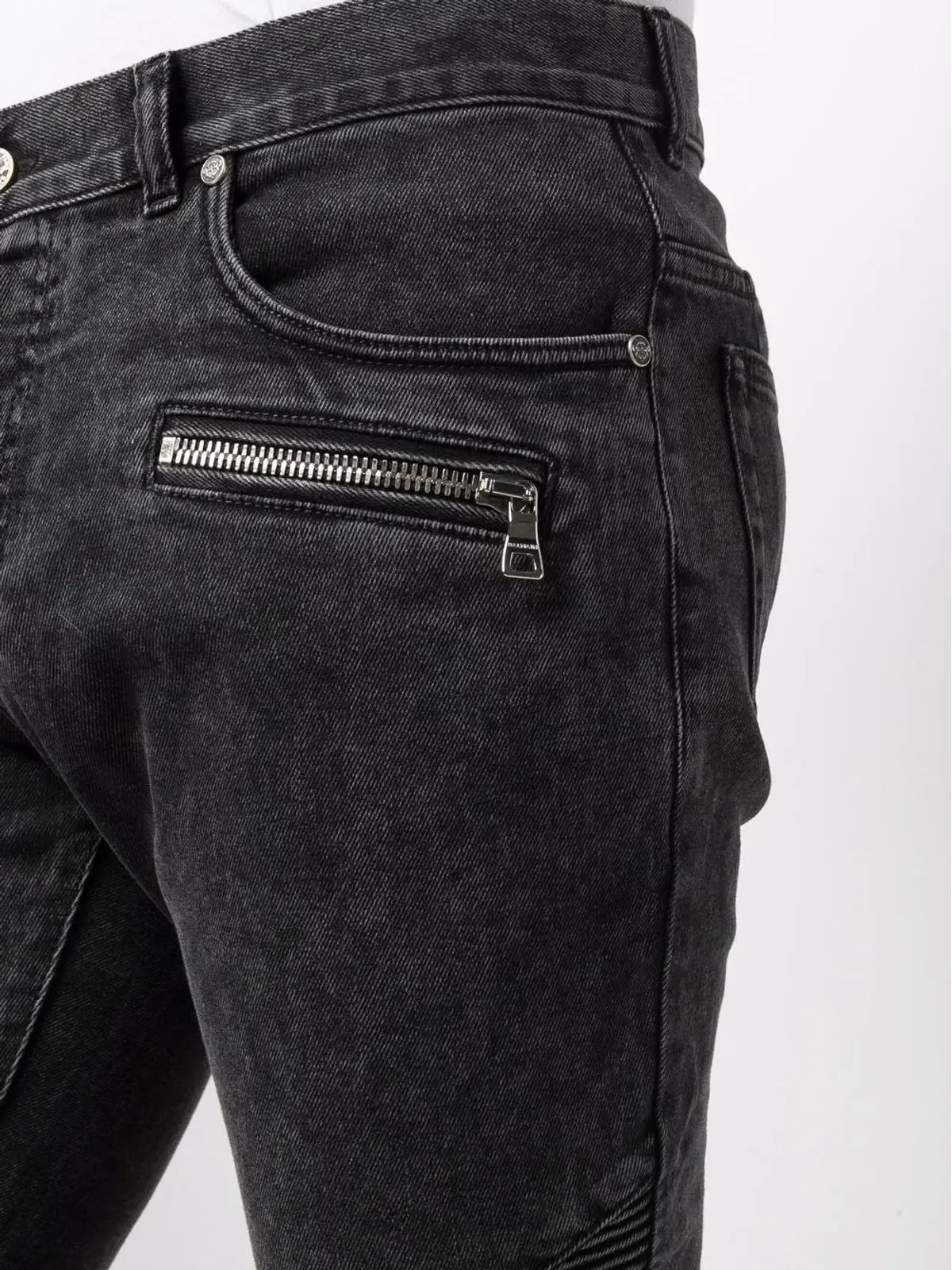 Balmain リブドニー・スリムフィットジーンズ - 画像5