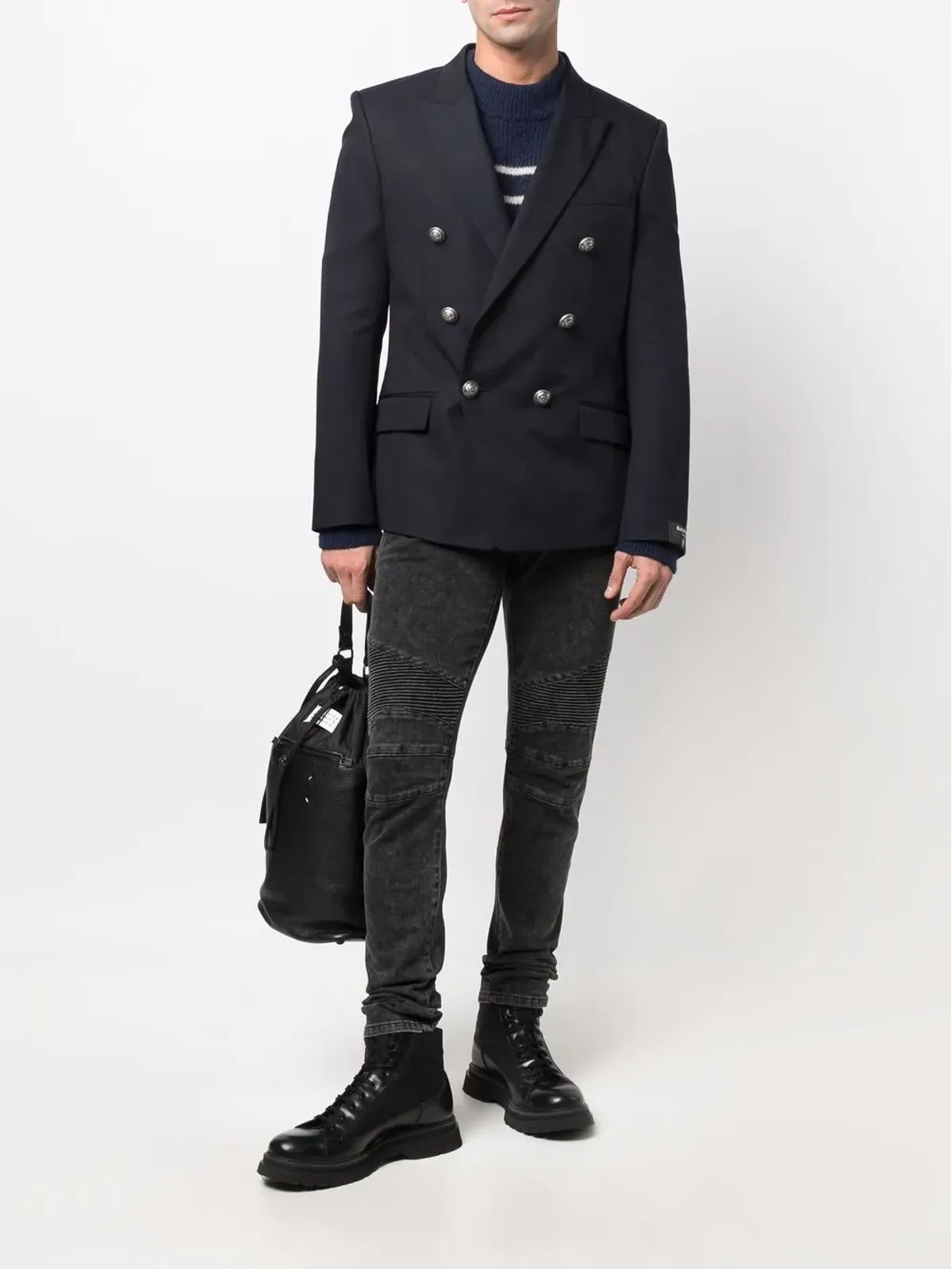 Balmain リブドニー・スリムフィットジーンズ - 画像2