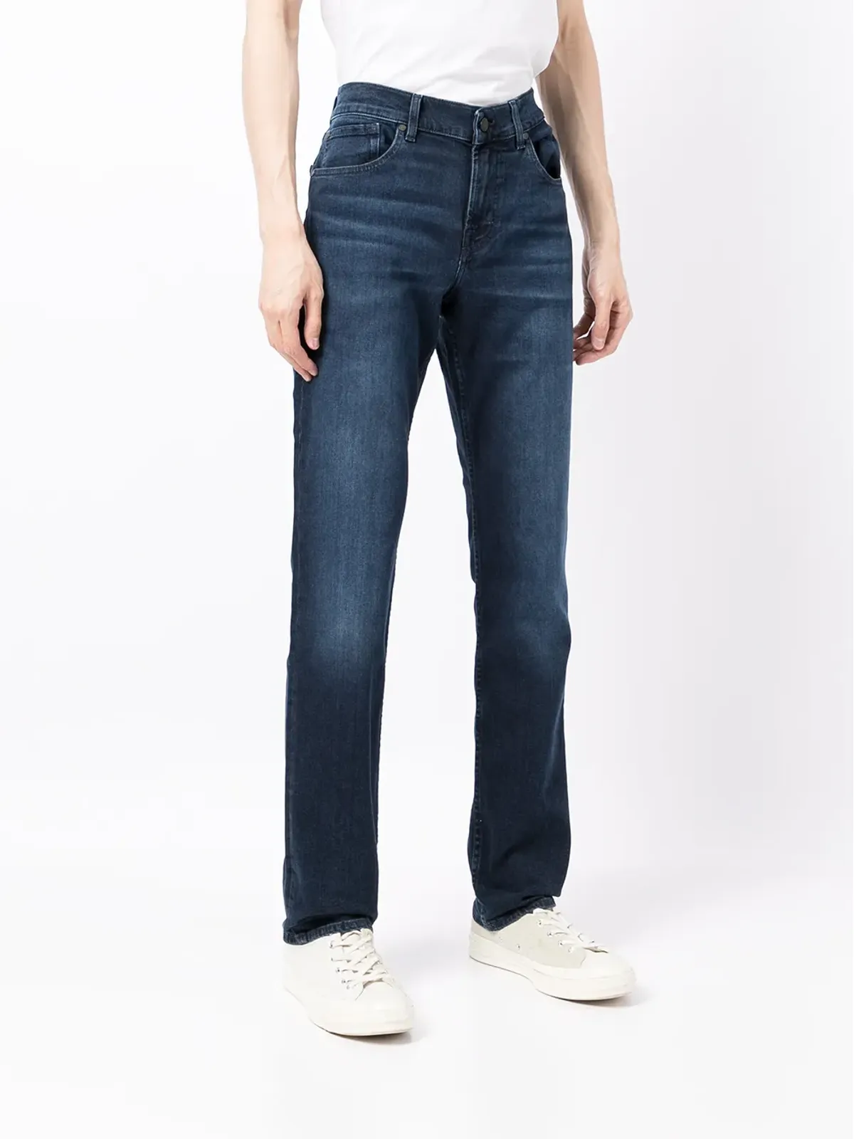 7 For All Mankind ストレートレッグ コットンジーンズ - 画像3