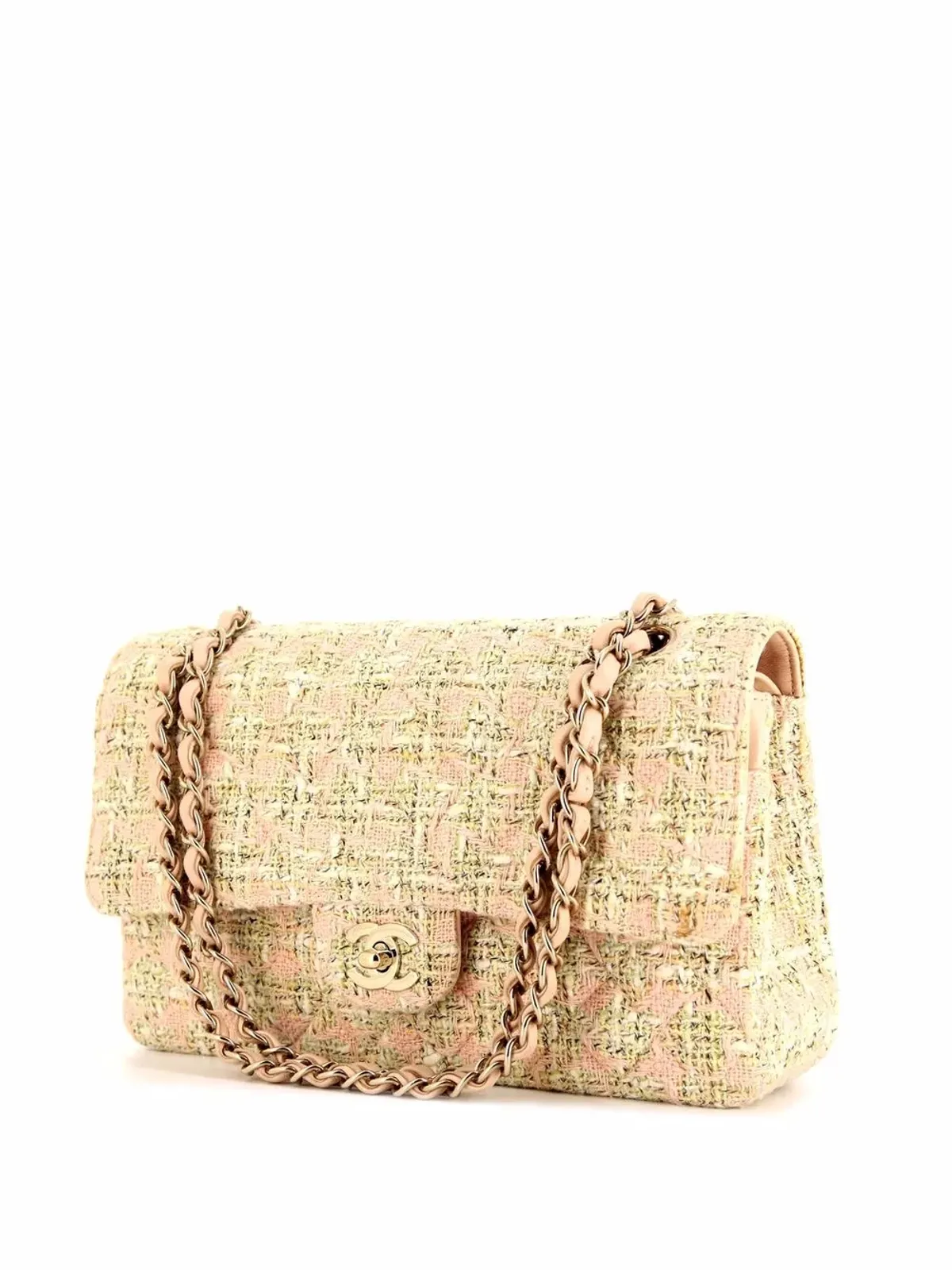 CHANEL Pre-Owned 2006年 ツイード CCロゴ ショルダーバッグ - ピンク - 画像4