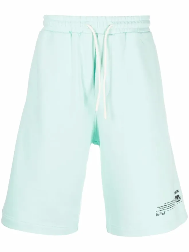 MSGM MSGM 膝丈コットントラックショーツ グリーンの商品画像