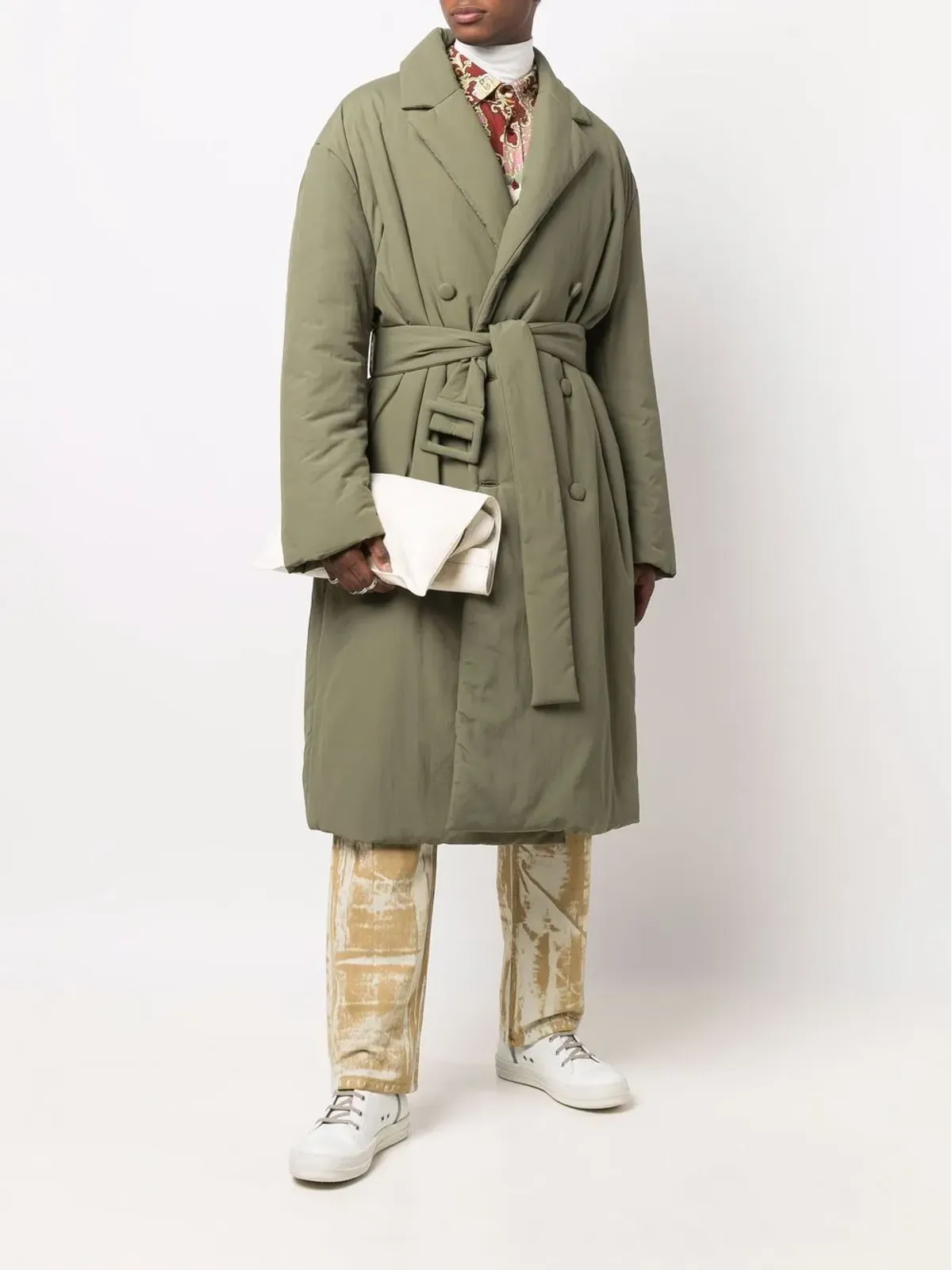 Off-White パッド入りダブルブレストコート - 画像2