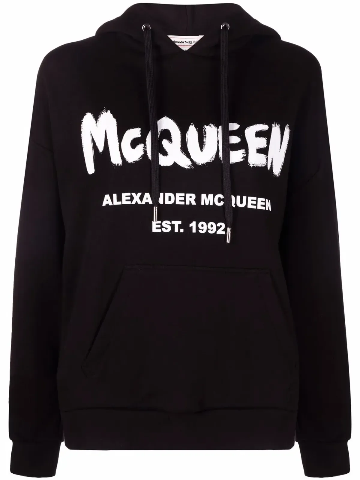 Alexander McQueen ロゴプリント コットン パーカー - 画像1