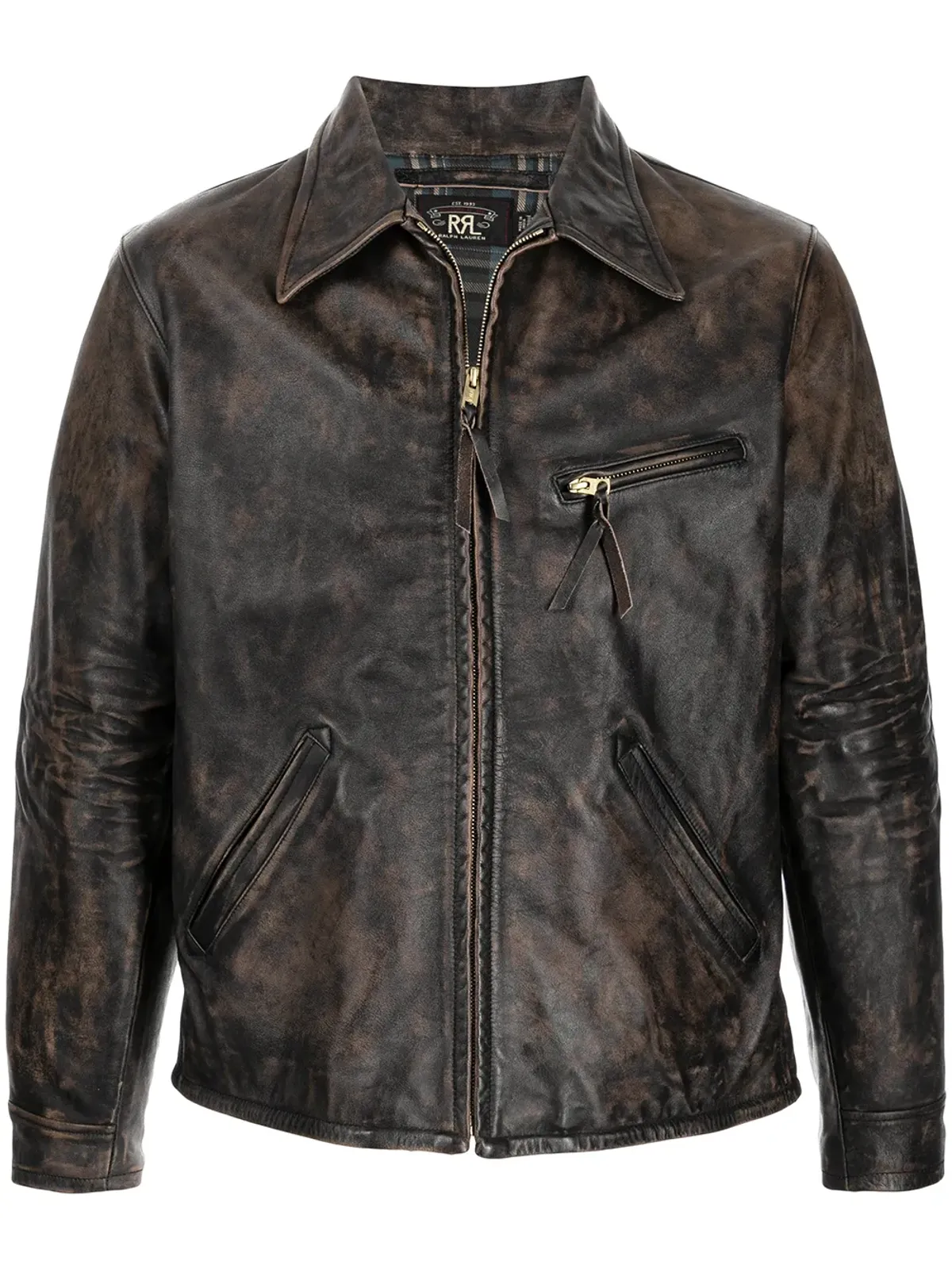 Ralph Lauren RRL ジップ付きレザージャケット - 画像1