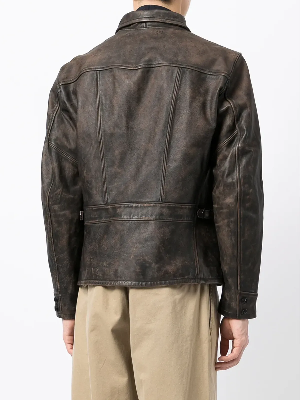 Ralph Lauren RRL ジップ付きレザージャケット - 画像4