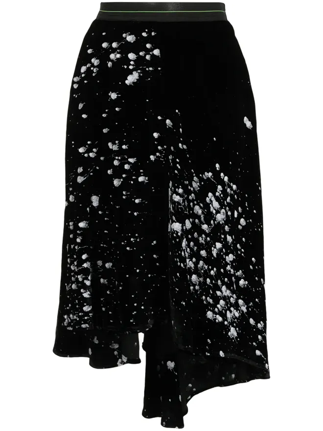 Sankuanz Sankuanz スプレーペイント ベロア スカートの商品画像