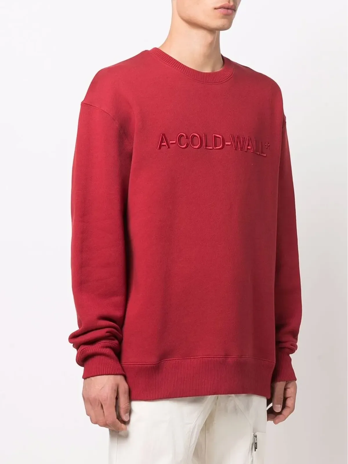 A-COLD-WALL* ロゴ刺繍コットン スウェットシャツ - 画像3
