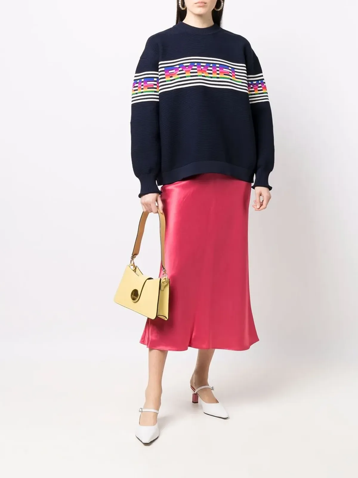 Sonia Rykiel ストライプ ロゴ入りニットジャンパー - 画像2