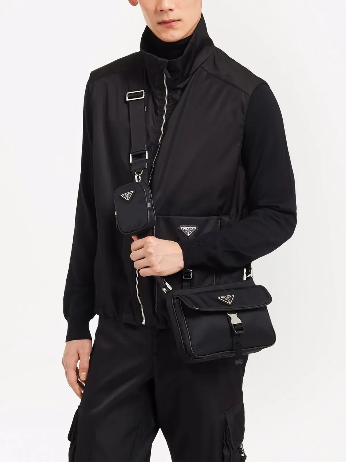 Prada ロゴプレート メッセンジャーバッグ - 画像2