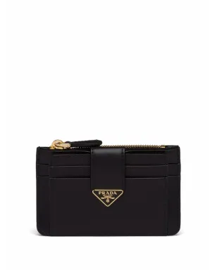 Prada レザー カードホルダー ブラック - サムネイル1