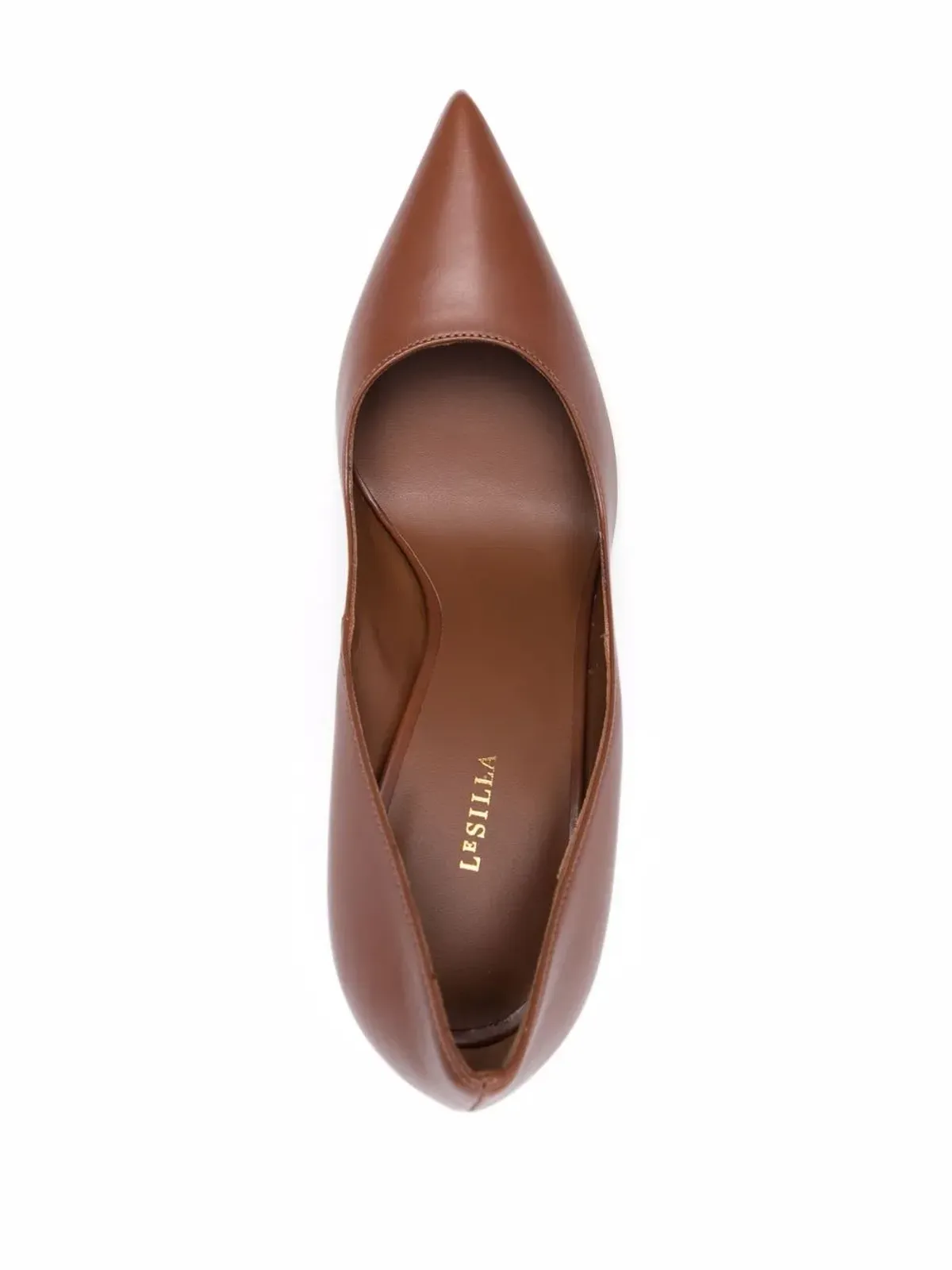Le Silla Eva 100mm leather pumps - Brown - 画像4