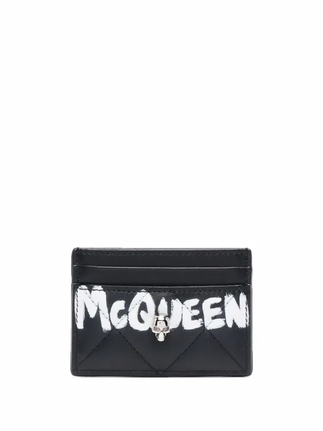Alexander McQueen Alexander McQueen スカル装飾キルティッドウォレットの商品画像