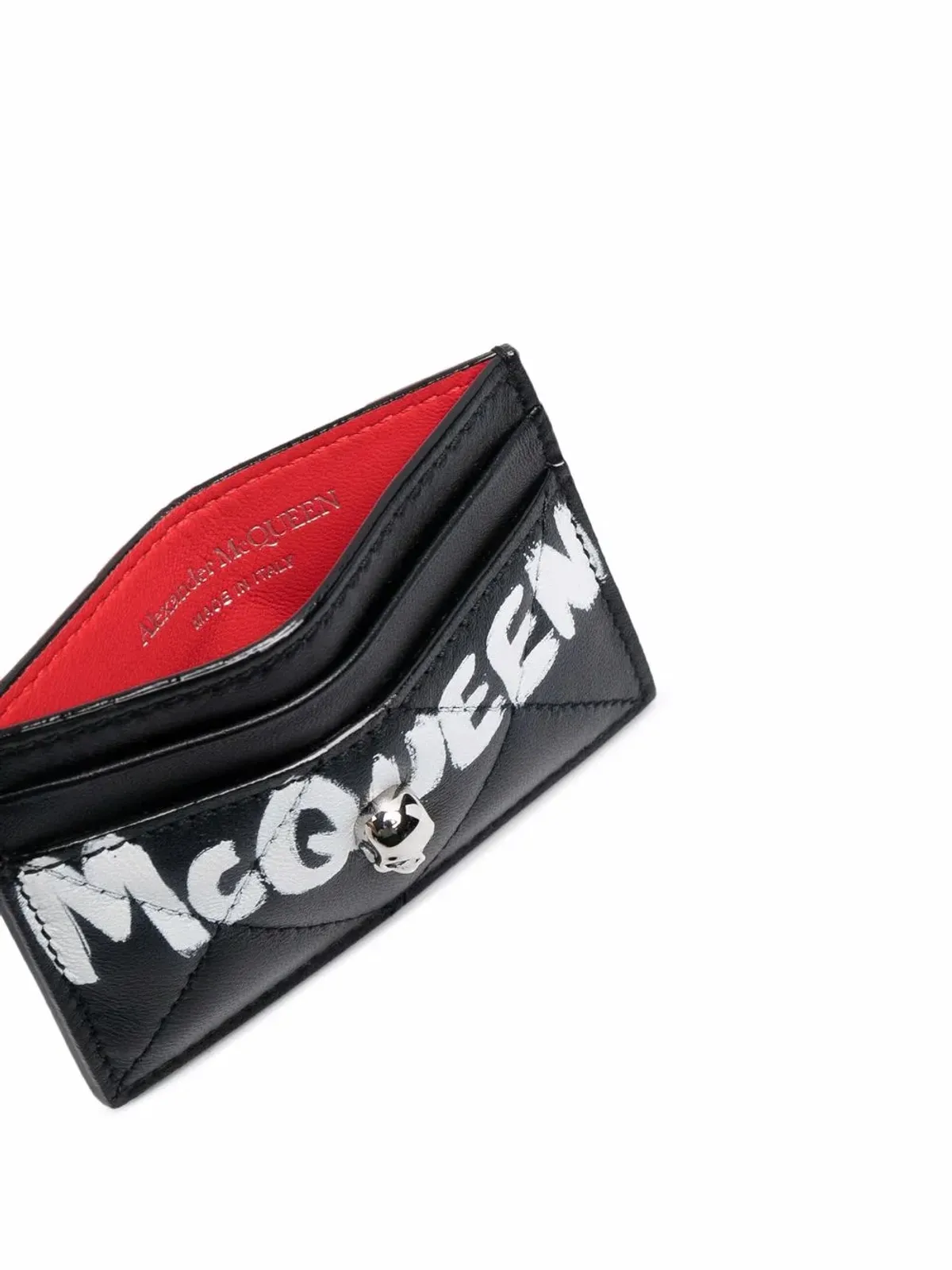 Alexander McQueen スカル装飾キルティッドウォレット - 画像3