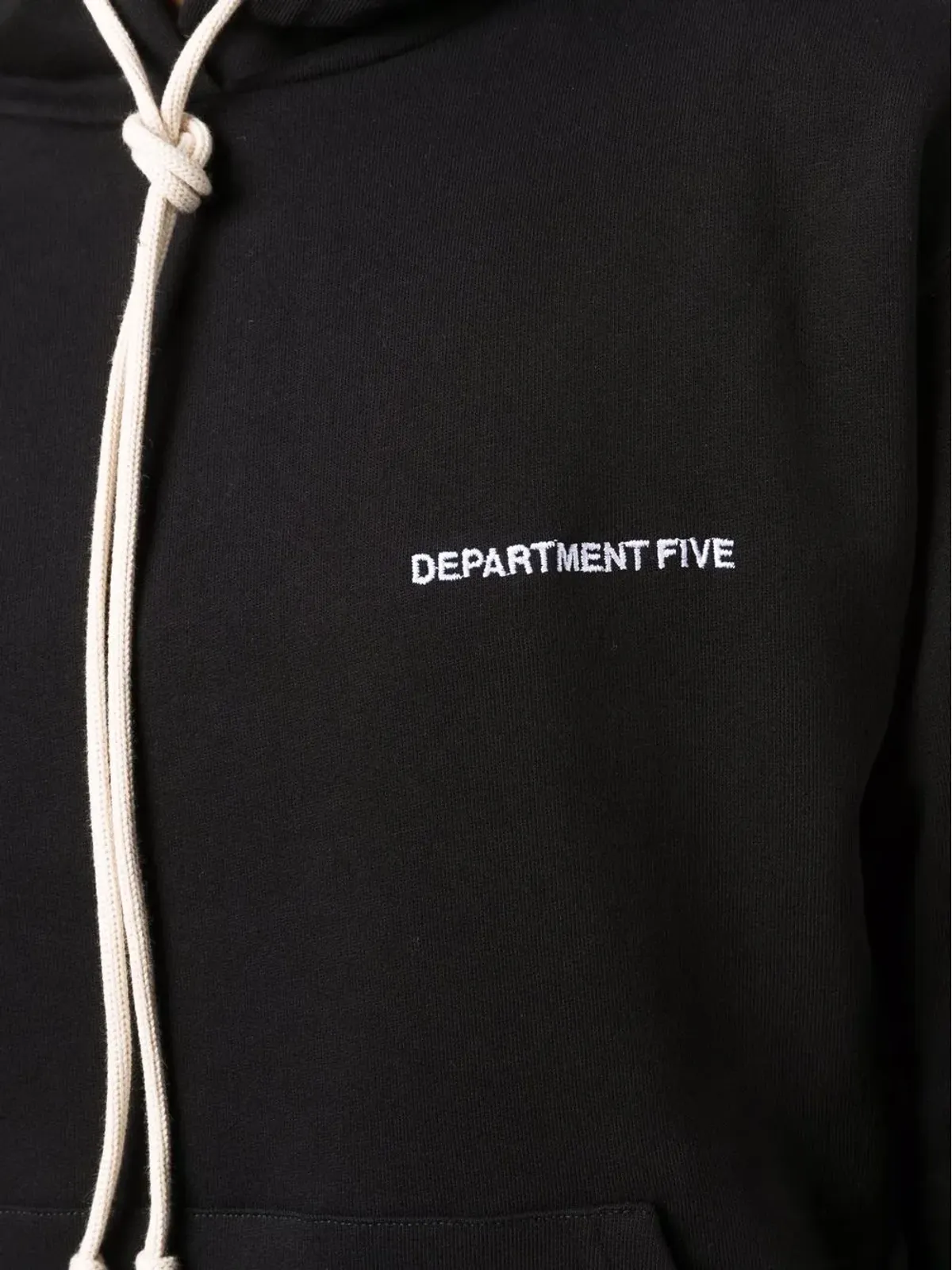 Department 5 ロゴプリント コットン フード付きパーカー ブラック - 画像5