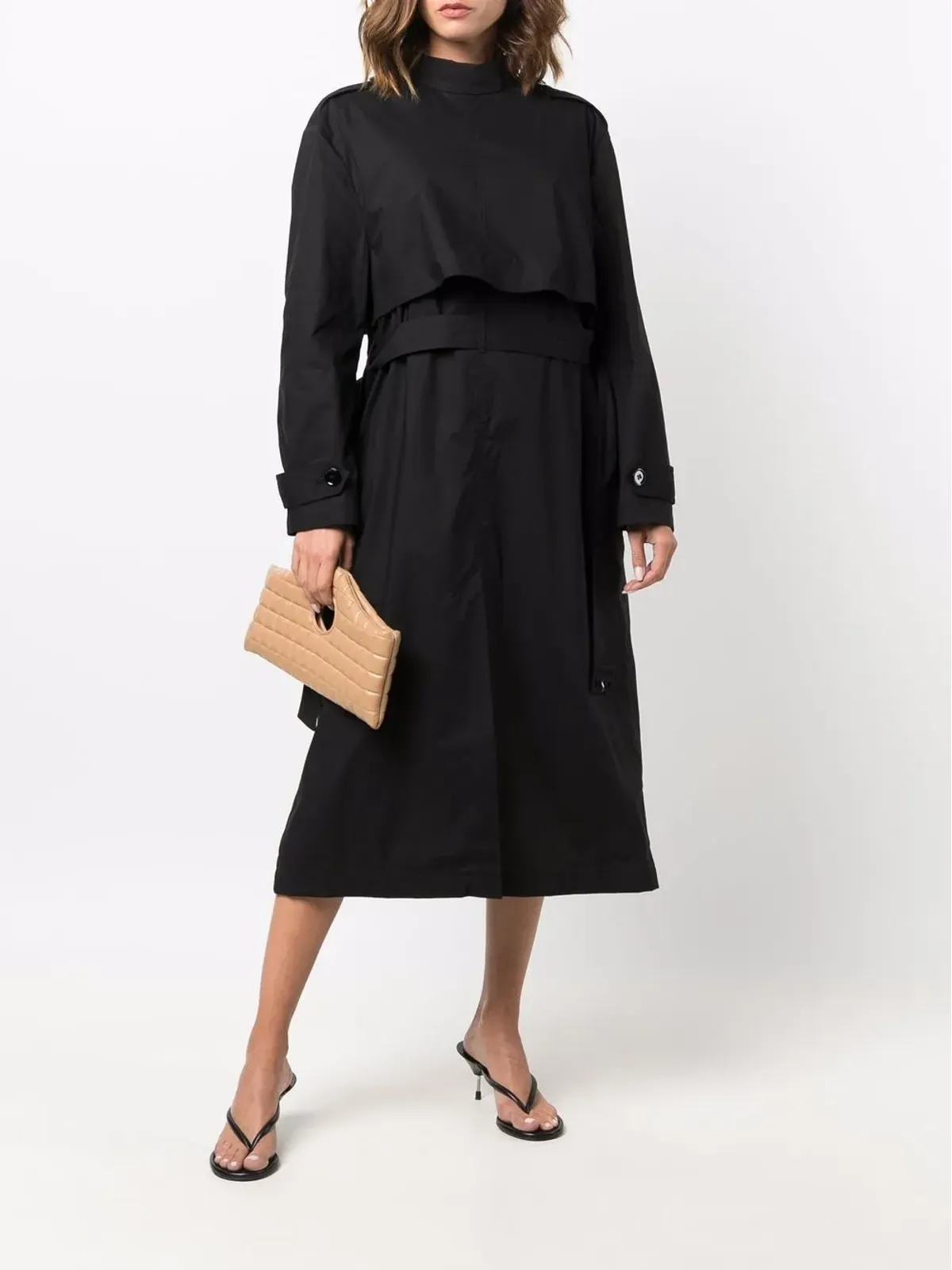 MM6 Maison Margiela トレンチコットンミディドレス - 画像2