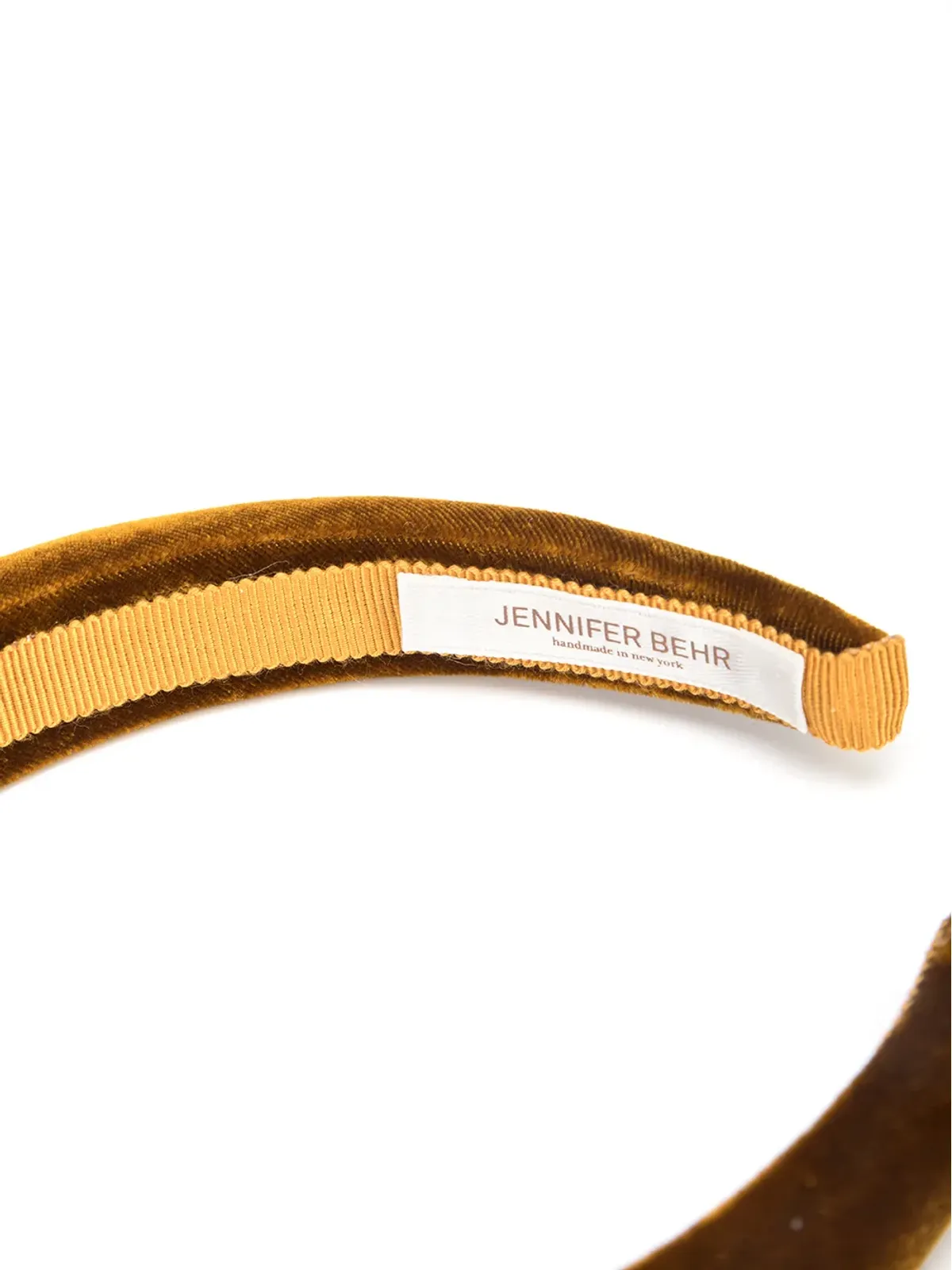 Jennifer Behr トリ パッド入りベルベット ヘッドバンド - Yellow - 画像3
