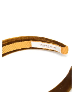 Jennifer Behr トリ パッド入りベルベット ヘッドバンド - Yellow - サムネイル3