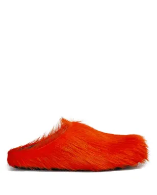 Marni フセット サボット カーフヘア ミュール オレンジ - サムネイル1