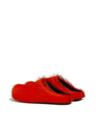 Marni フセット サボット カーフヘア ミュール オレンジ - サムネイル3