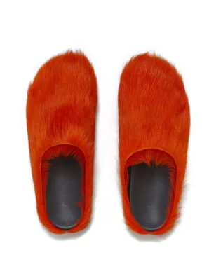 Marni フセット サボット カーフヘア ミュール オレンジ - サムネイル4