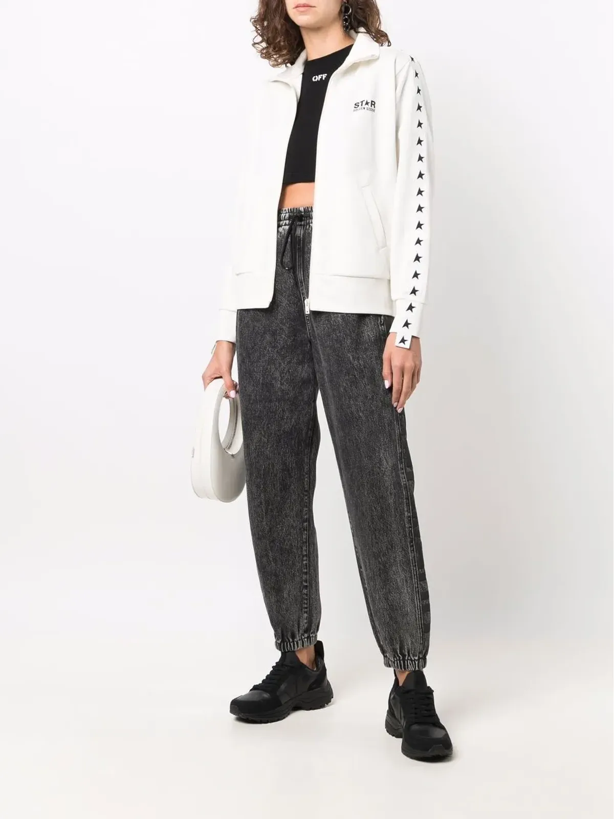 Golden Goose 星プリントジップ付きスウェットシャツ - 画像2