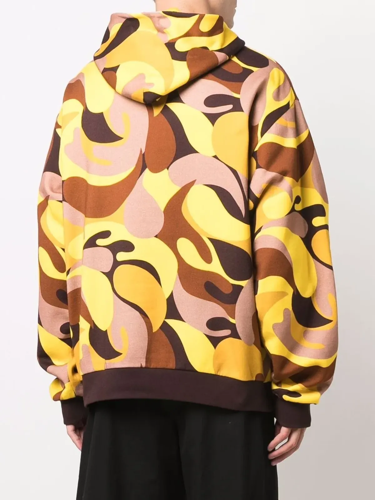 Marni アシッドイエロー カモフラージュ柄フーディ - 画像4