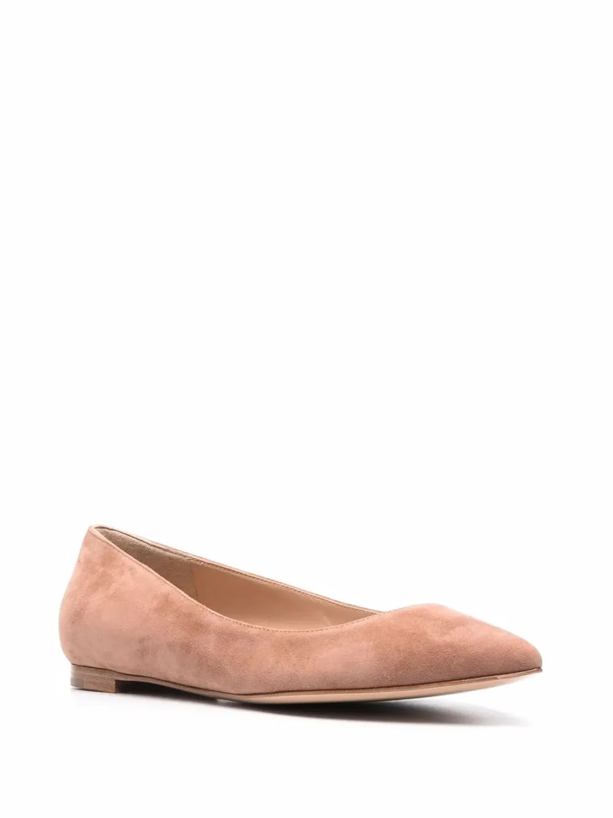 Gianvito Rossi Gianvito suede ballerina shoes - Neutrals - 画像2