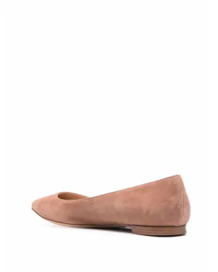 Gianvito Rossi Gianvito suede ballerina shoes - Neutrals - サムネイル3