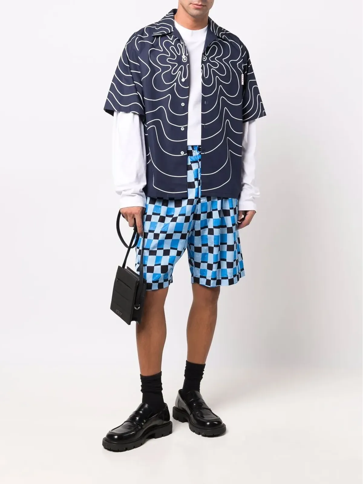 Marni チェック柄の膝丈ショーツ - 画像2