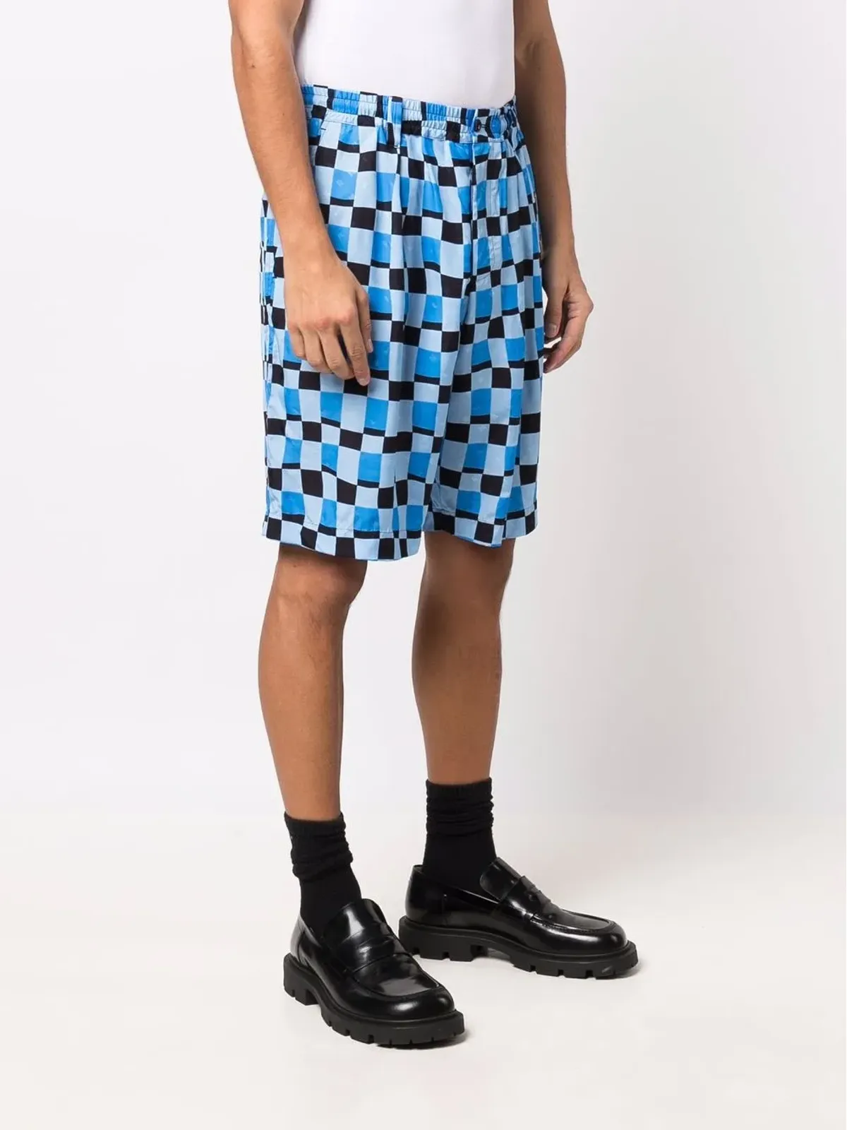 Marni チェック柄の膝丈ショーツ - 画像3