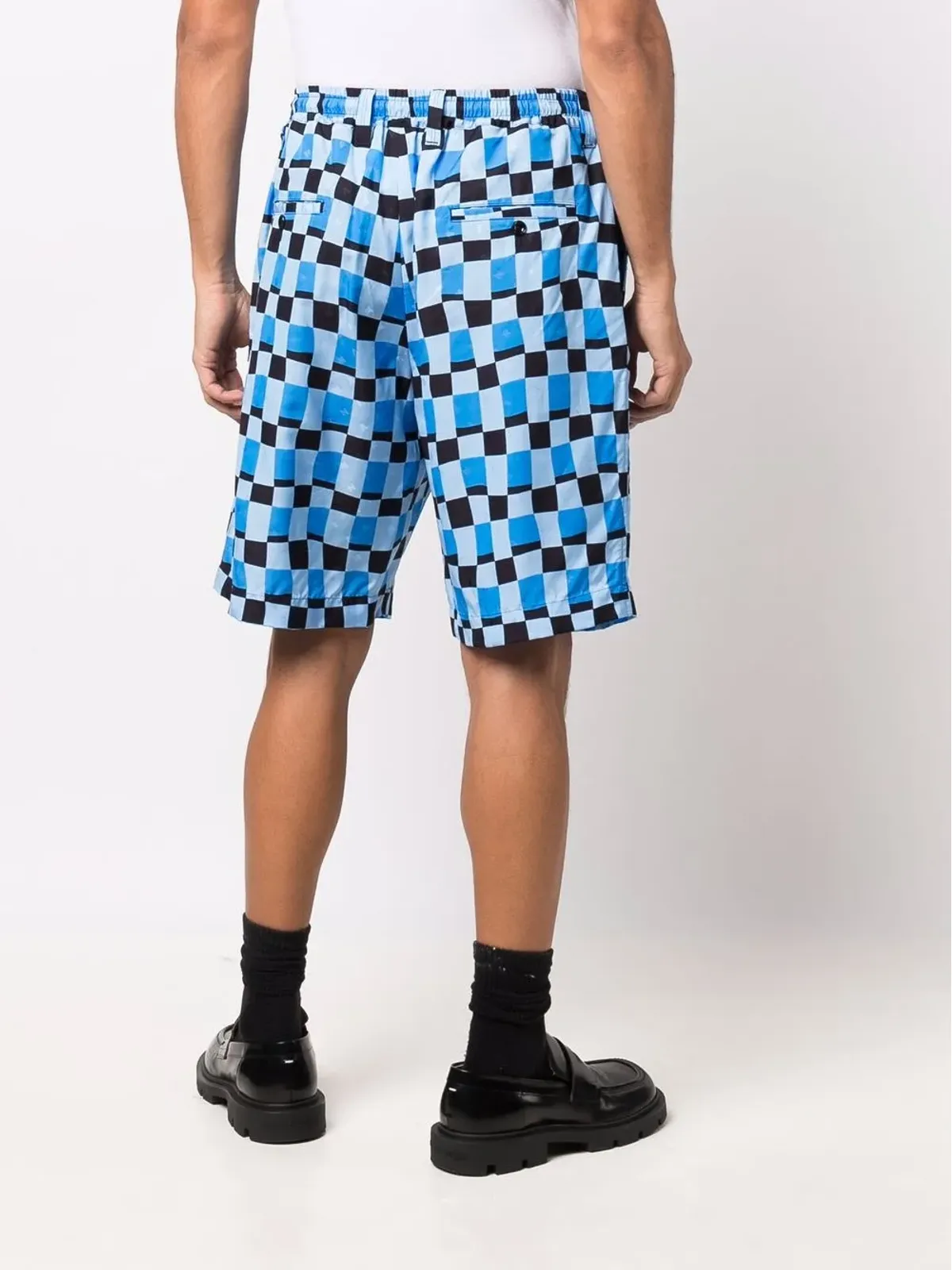Marni チェック柄の膝丈ショーツ - 画像4