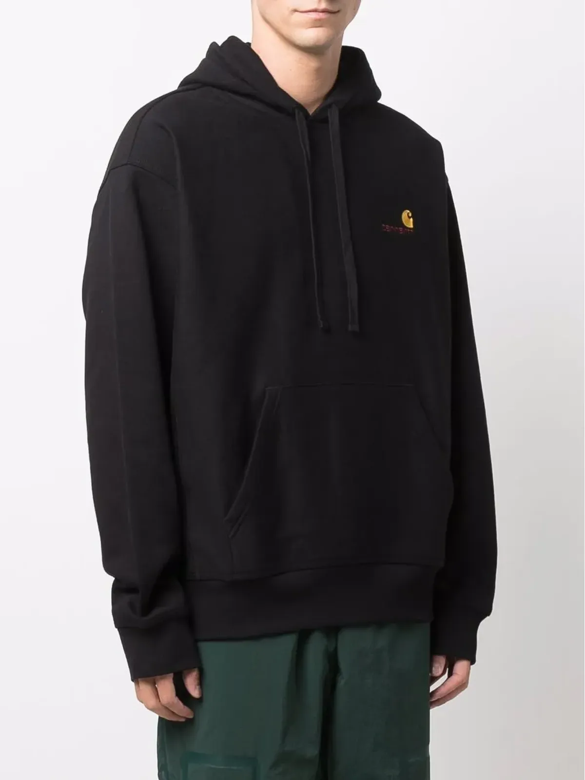 Carhartt WIP 刺繍ロゴ付きドローストリングフーディ - 画像3