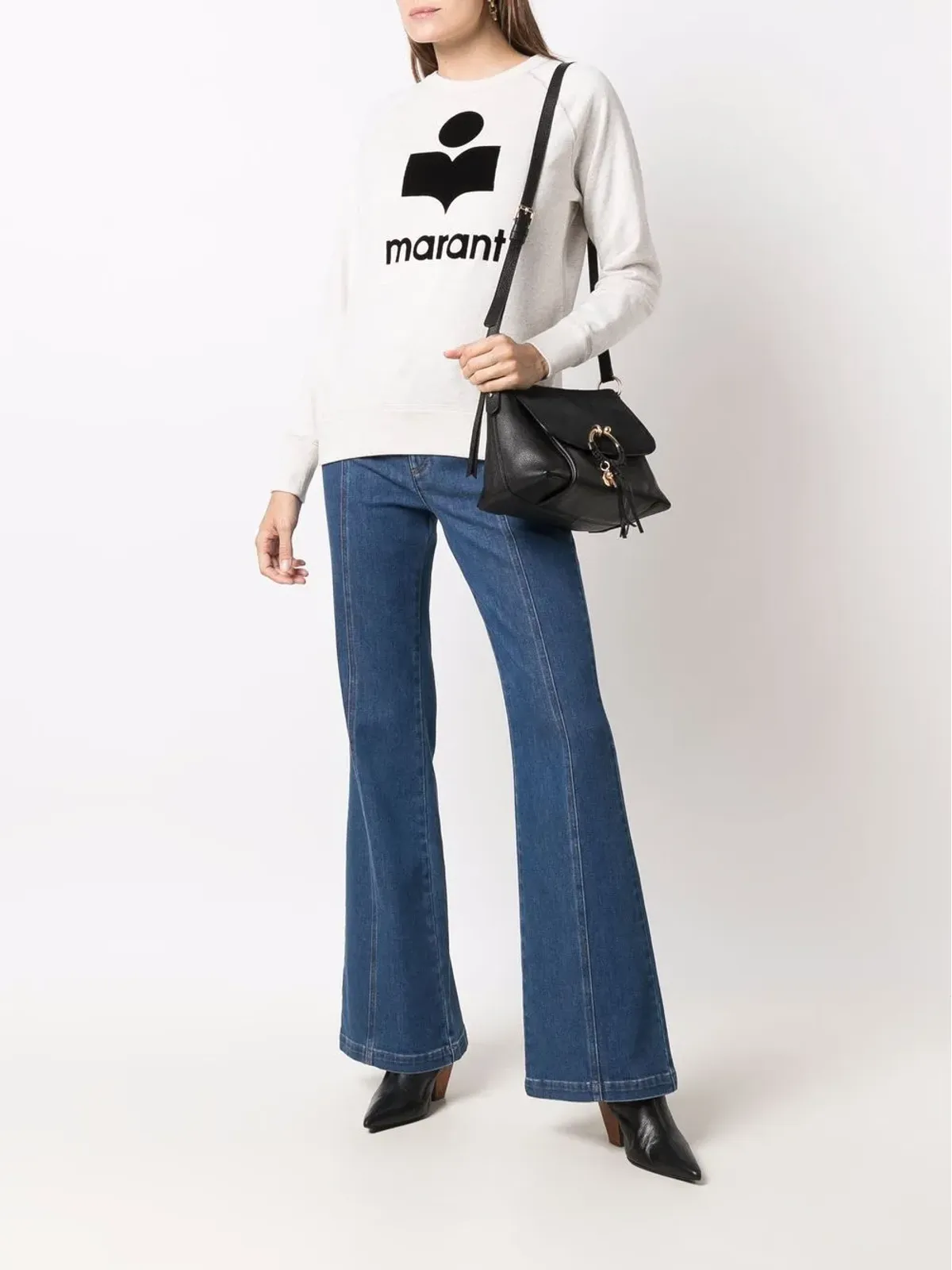 MARANT ÉTOILE ロゴプリント クルーネック スウェット - 画像2