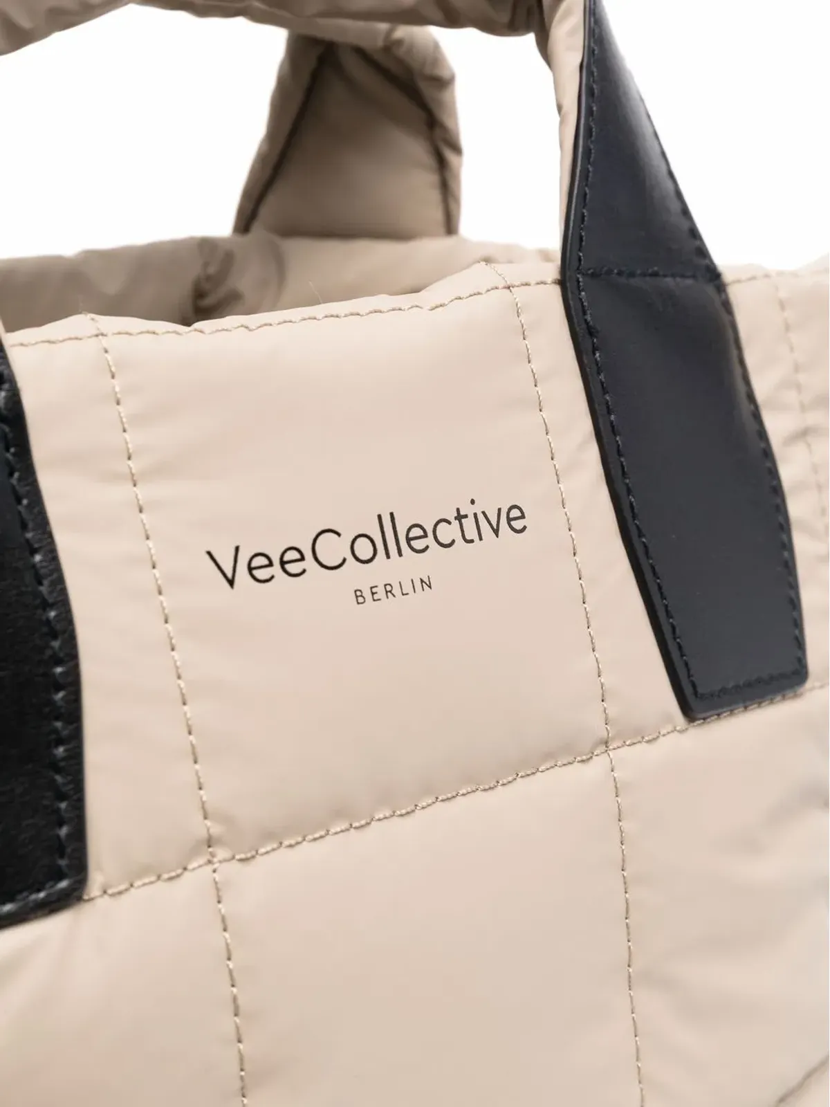 VeeCollective キルティッド ロゴディテール トートバッグ - 画像4