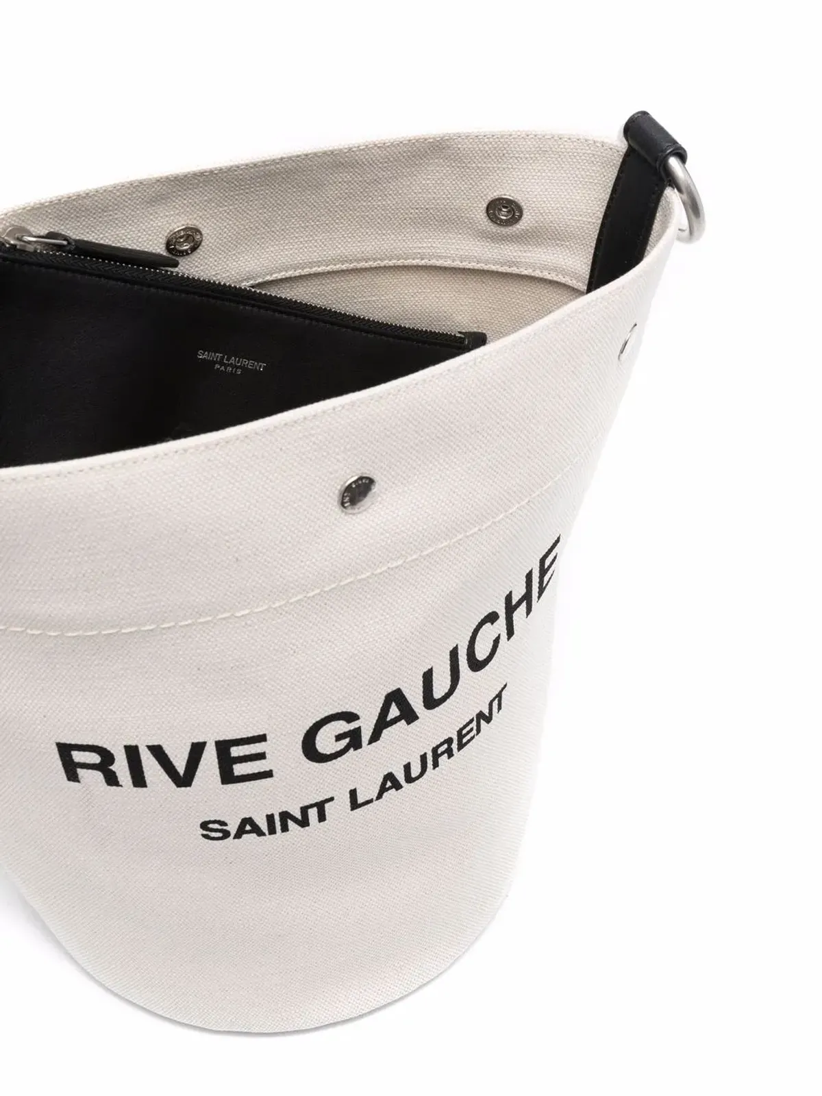 Saint Laurent ロゴプリント バケットショルダーバッグ - 画像5