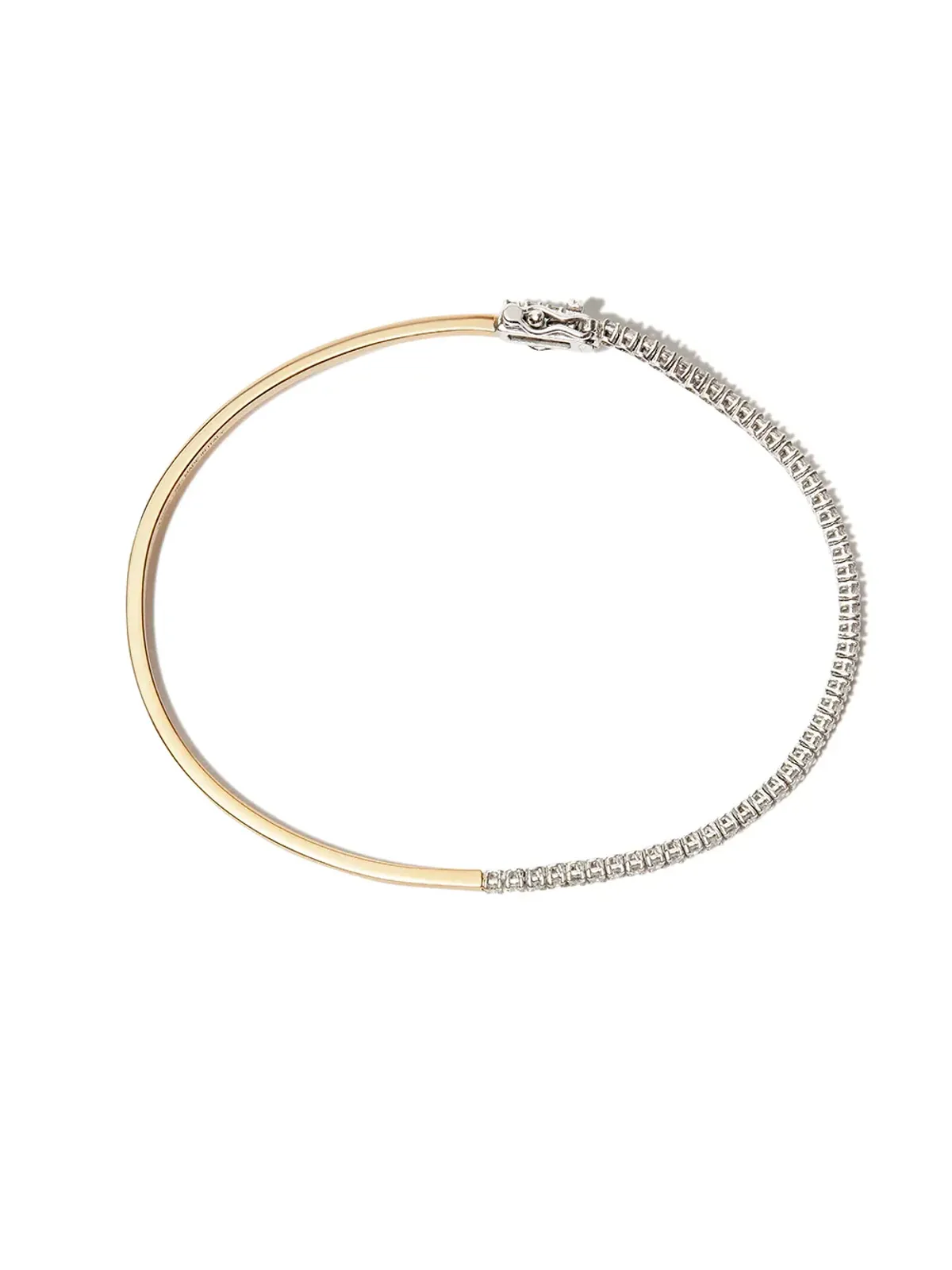 Delfina Delettrez 18Kイエローゴールドと18Kホワイトゴールド ダイヤモンド テニスブレスレット - 画像3