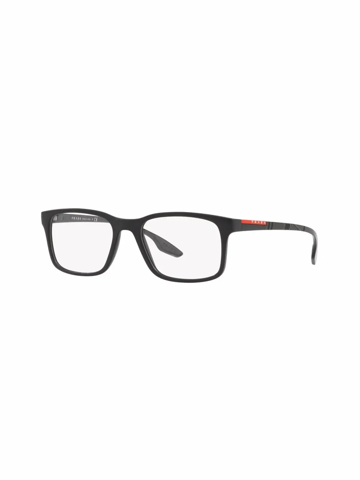 Prada Eyewear ロゴ入りアームの長方形メガネ - 画像2