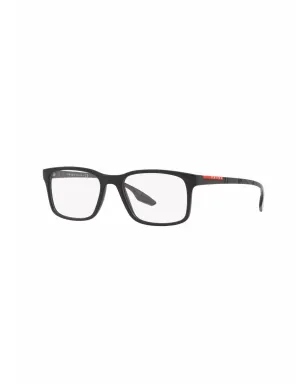 Prada Eyewear ロゴ入りアームの長方形メガネ - サムネイル2
