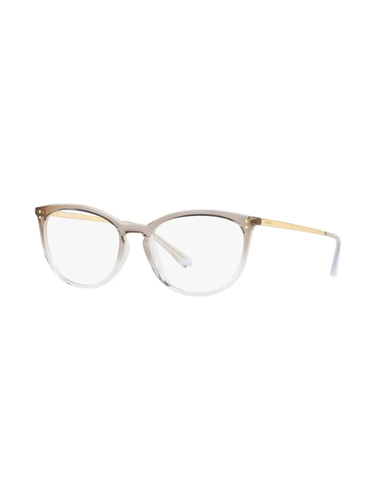 Vogue Eyewear キャットアイ透明フレーム眼鏡 - ブラウン - 画像3