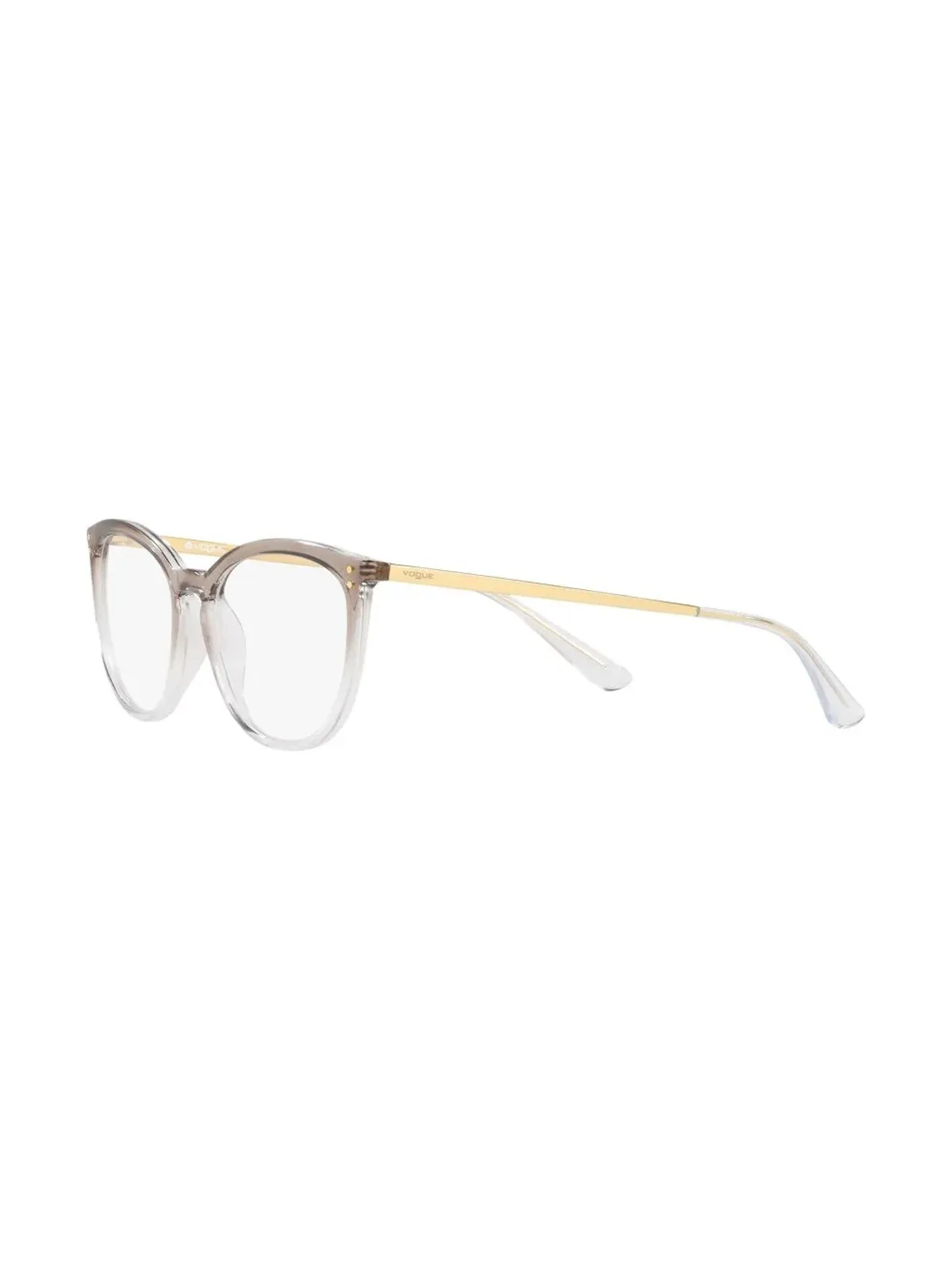 Vogue Eyewear キャットアイ透明フレーム眼鏡 - ブラウン - 画像4