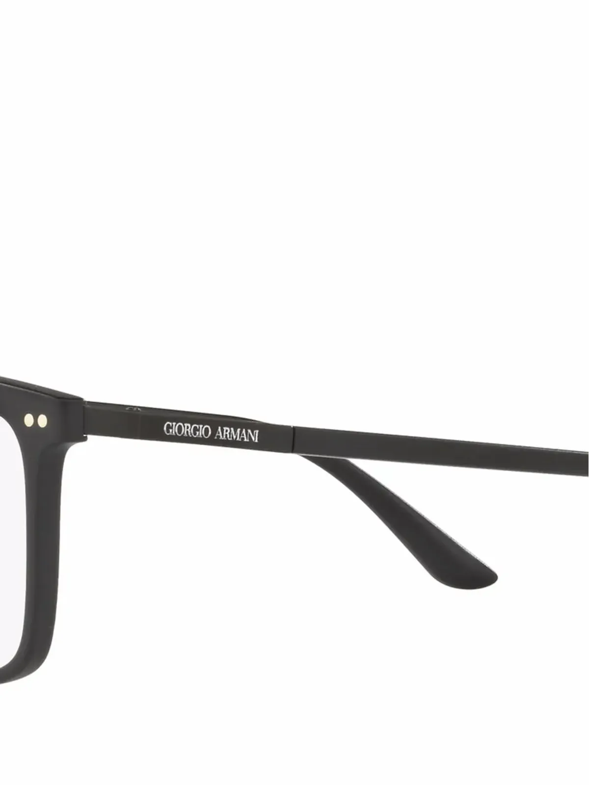 Giorgio Armani マット仕上げスクエアメガネ - ブラック - 画像3