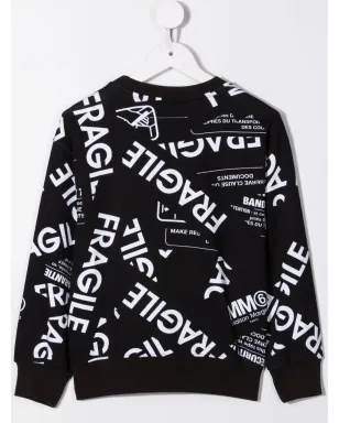 MM6 Maison Margiela Kids ロゴプリント コットン スウェットシャツ - サムネイル2