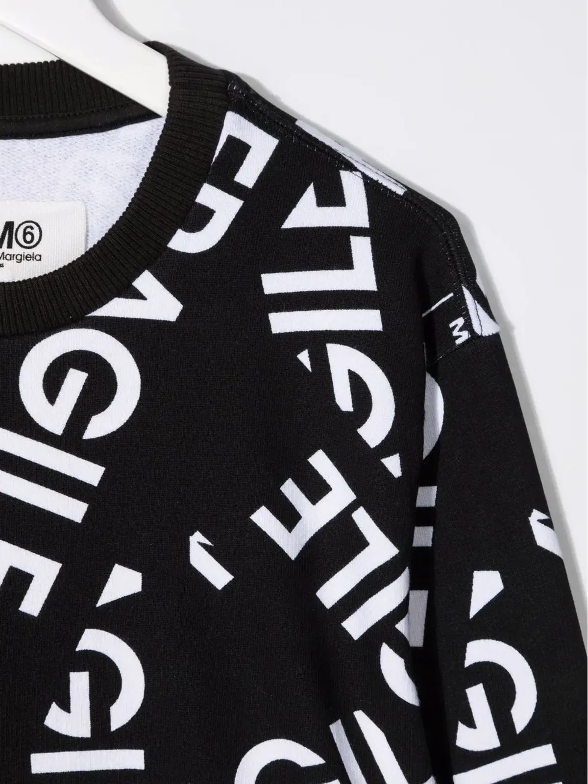 MM6 Maison Margiela Kids ロゴプリント コットン スウェットシャツ - 画像3