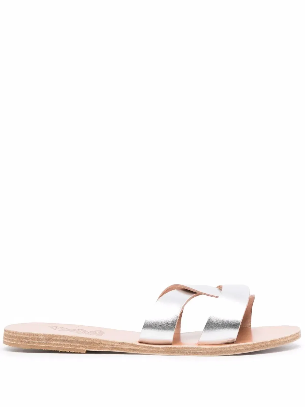 Ancient Greek Sandals メタリックレザー・ストラップサンダル - シルバー - 画像1