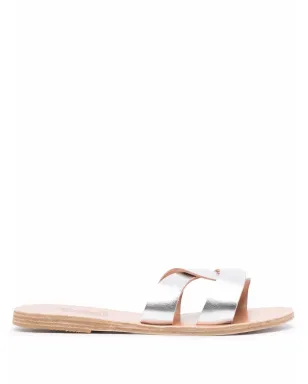 Ancient Greek Sandals メタリックレザー・ストラップサンダル - シルバー - サムネイル1