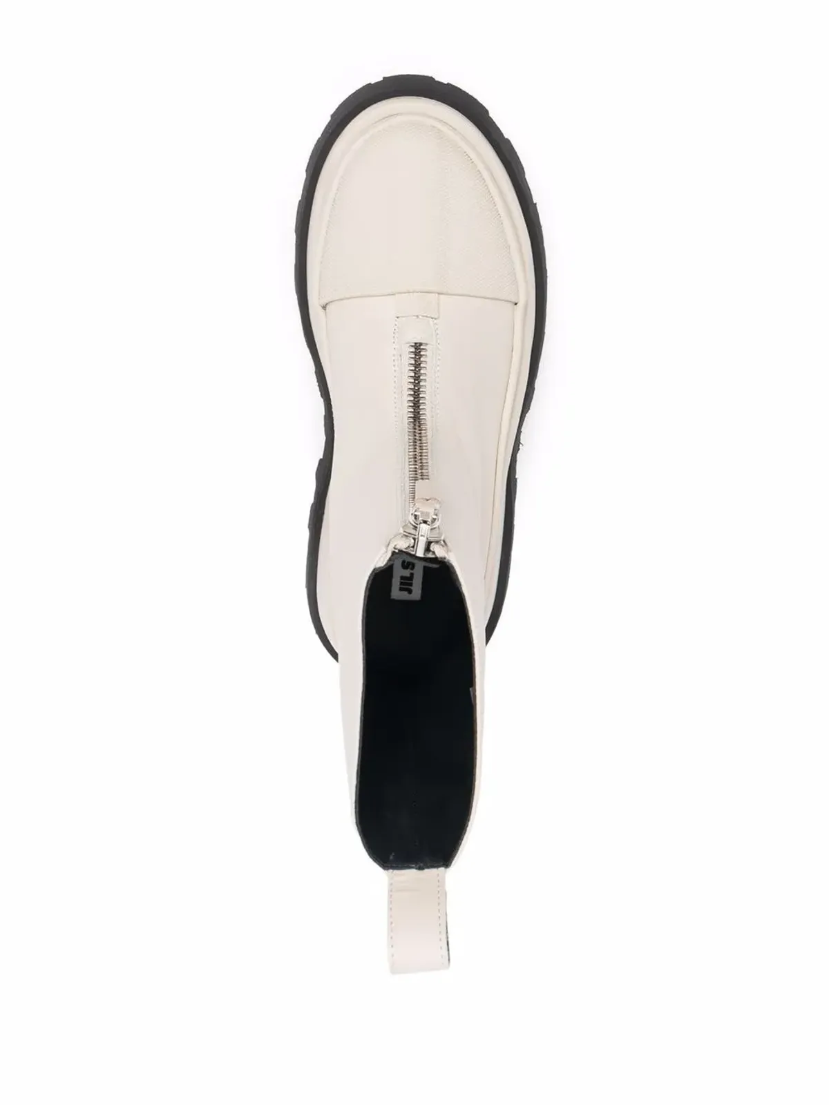 Jil Sander レザー フロントジップ アンクルブーツ - 画像4