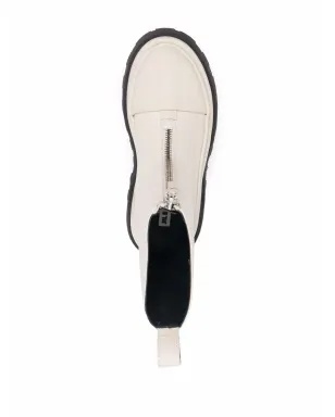 Jil Sander レザー フロントジップ アンクルブーツ - サムネイル4